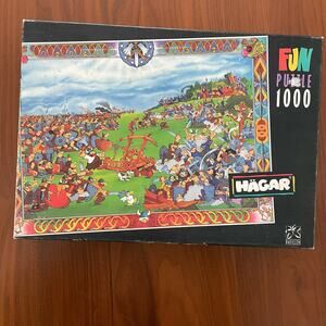 VTG Puzzle Hagar the Horrible "Battle of Hastings 1000 piece Papillon Fun Comic